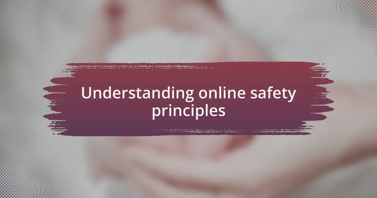 Understanding online safety principles